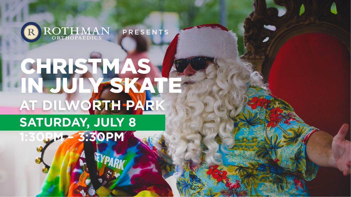 Santa's trading in his sled for a fresh pair of skates! Join us on July 8 for Christmas in July Skate presented by @RothmanOrtho at #DilworthPark! https://t.co/8GmRdmu6eS https://t.co/UE5JyEm2W2