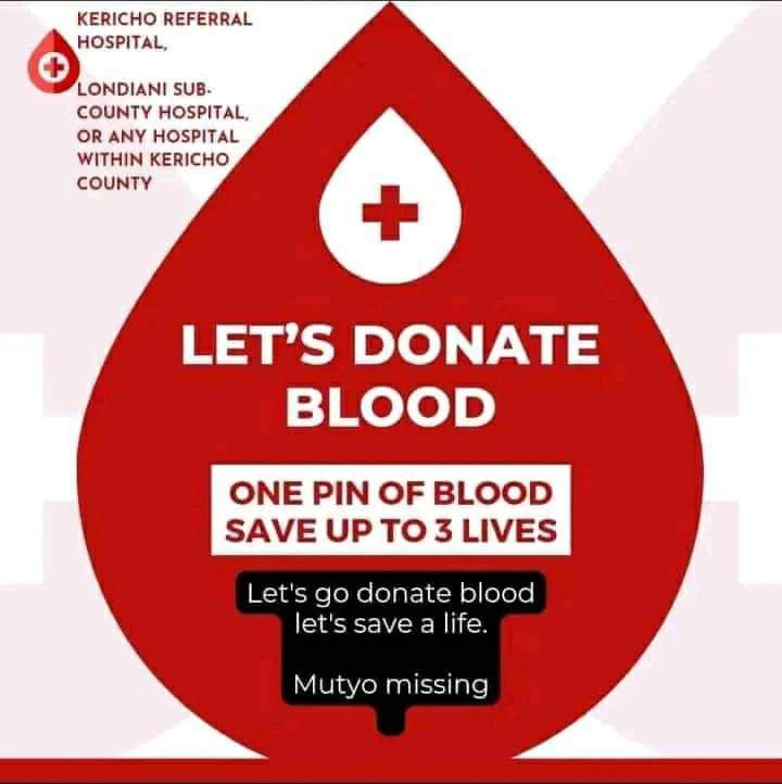 geraldbitok's tweet photo. Your drop of blood could be everything that life needs. Please let's donate blood for the Londiani accident victims. https://t.co/FYhpYBi8Sh