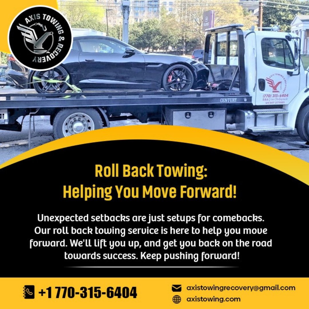 Axis_Towtrucks's tweet photo. 🚛🚀 Roll Back Towing: Helping You Move Forward! 💪🛣️ Setbacks are just a setups for comebacks.

Call: +1 770-315-6404
Web: https://t.co/pQFmueUAGC

#atlanta #atlantaga #atlantatowtrucks #axistowing #metroatanta #rollbacktowing #luxarytowing #atltowtruck #flatbedtowing https://t.co/d9o7Ki9kli