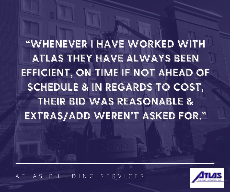 We are grateful for our clients! Here is a testimonial from Jack Plennert at Architecture Design Group, Inc.

Find more testimonials ‣ ‣ ‣ atlasbuildingsvs.com/testimonials

#Testimonial #AtlasBuildingServices #MasonryRestoration #BuildingMaintance #AtlasInAction