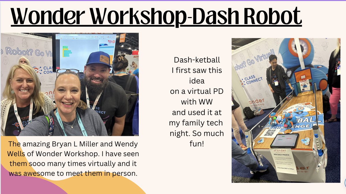 Dashing into @ISTEofficial and making sure to stop at the <a href="/WonderWorkshop/">Wonder Workshop</a> booth to meet <a href="/BryanLMiller/">Bryan L. Miller</a> and <a href="/thewendywells/">Wendy Wells</a>. I have seen you so many times virtually and it was a pleasure to talk to you in person. Thanks for all your help. <a href="/LPSTech_/">LPS Technology</a>