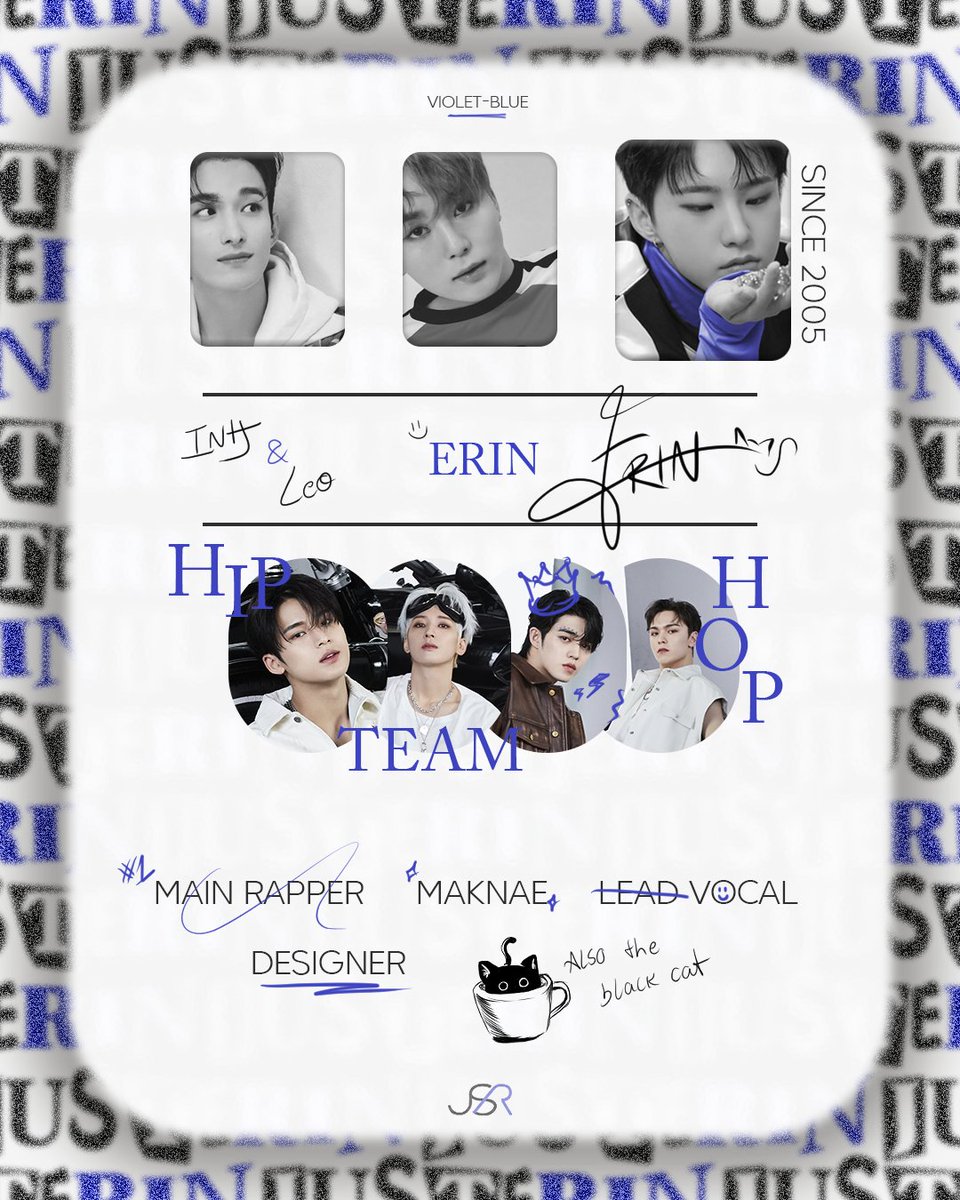 JSR | PROFILES!

ERIN > ㄹ
- I've had my eyes on you,
- We just met but it's been fun.

#ERIN #JUSTERIN #ㅈㅅㄹ #NPOP #PROFILE