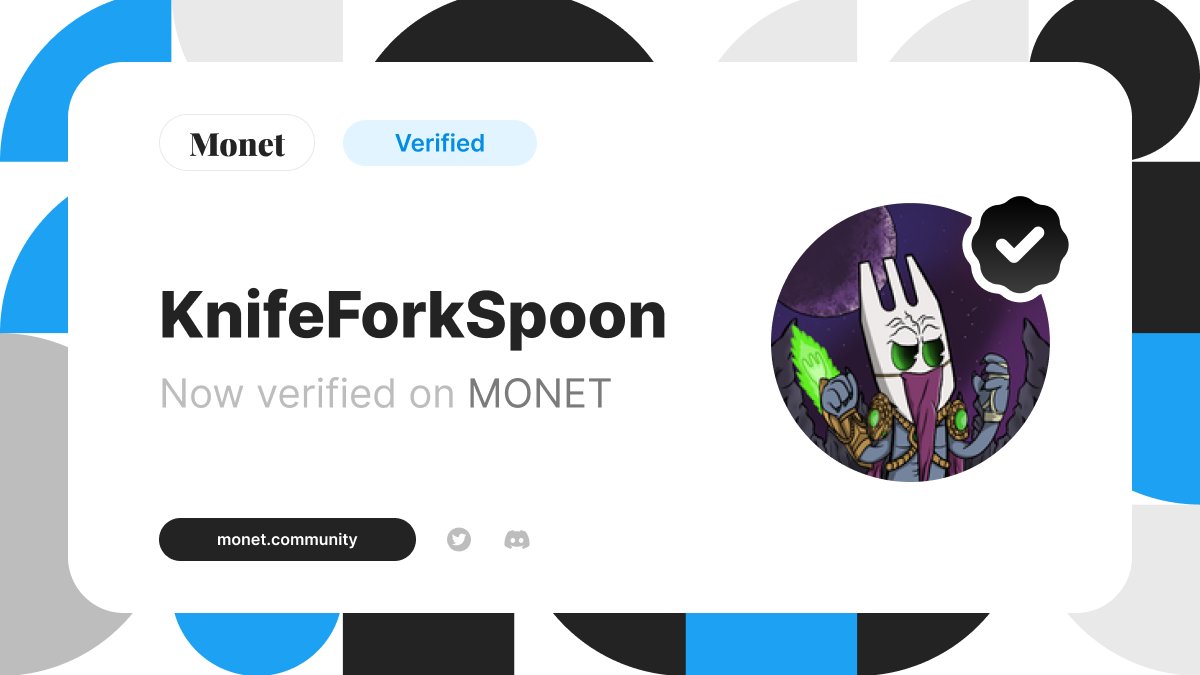Welcome <a href="/KfSnft/">KnifeForkSpoon</a> 

You are now a verified community on <a href="/MonetSAC/">Monet | Community, Raffles, and Solana</a> 

monet.community/p/KFS