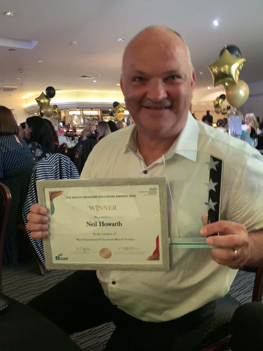 Resus&SimulationServices LTHTR (@resussimlthtr) on Twitter photo CONGRATULATIONS to our very own <a href="/NeilH72/">Neil Howarth</a> for winning the award: ‘Most inspirational Classroom based teacher’
👏🏻 CONGRATULATIONS to our very own <a href="/NeilH72/">Neil Howarth</a> for winning the award: ‘Most inspirational Classroom based teacher’
👏🏻