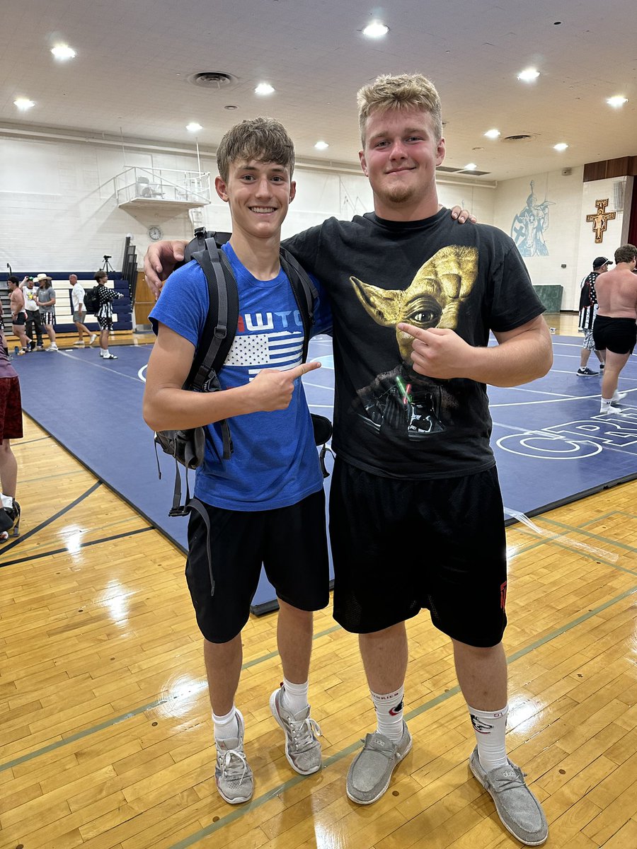 Logan Svoboda and Jack Allen both wrestled and picked up wins by 📌 at the <a href="/MaineNebraska/">Nebraska/Maine Exchange</a> last night. Way to go guys.