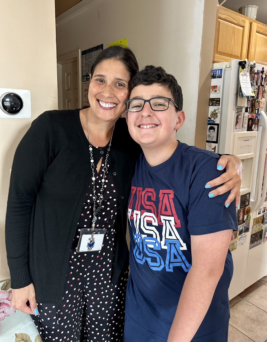 CroceAnnmarie's tweet photo. Thank you very much to Mrs. Fisher for coming by today to sign Jimmy’s yearbook! It was very thoughtful of you and we were all very happy to see you! Have a wonderful summer and thank you again 💙💛 @DeniseFisherNB https://t.co/r0AIwFmBwv