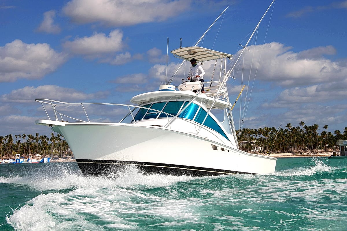 Escape to paradise aboard a private yacht fishing charter in Punta Cana. Sail the crystal-clear waters, enjoy the luxury amenities, and reel in some impressive catches. It's a Saturday adventure like no other. ⛵️🌴 #PrivateYacht #WeekendEscape