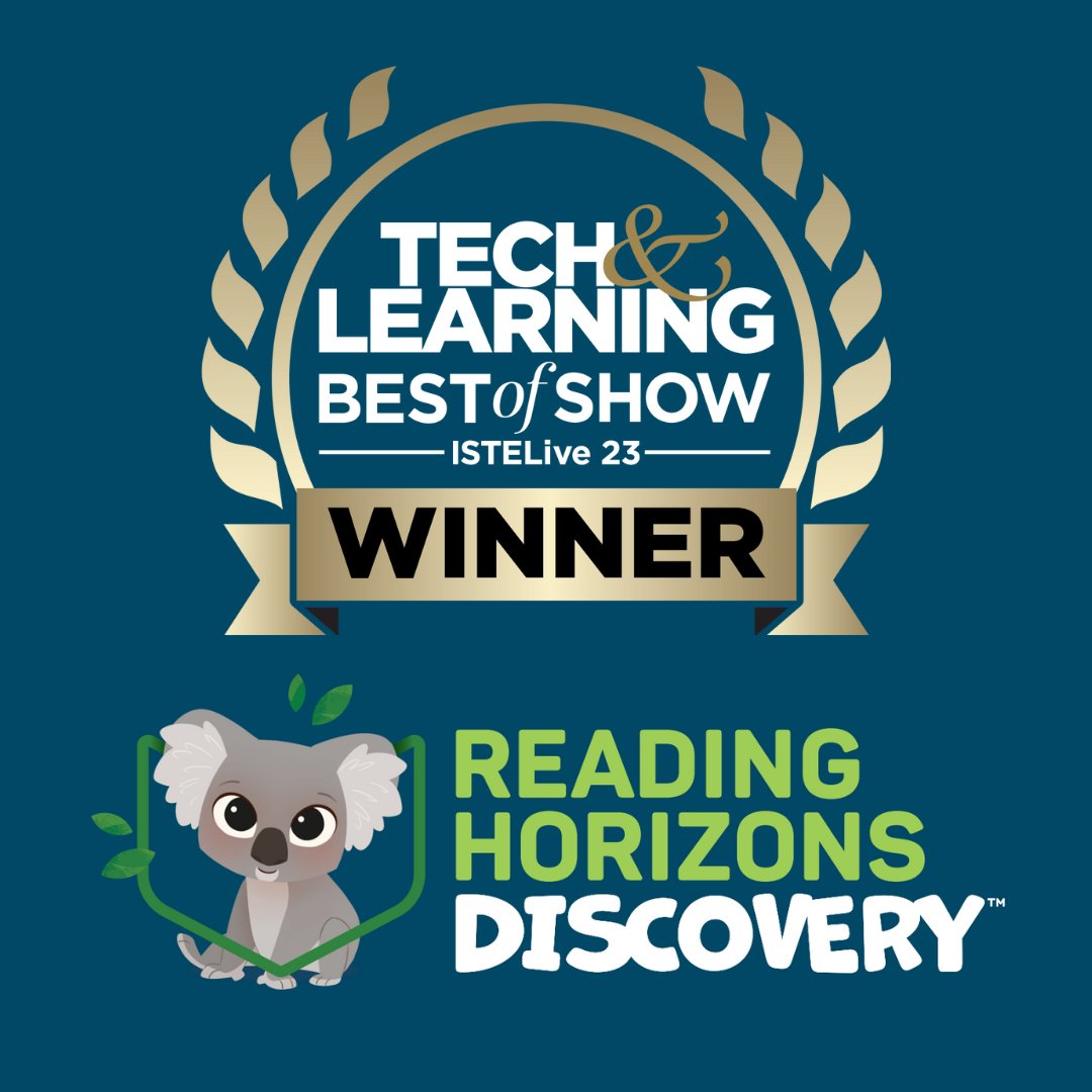 ReadingHorizons's tweet image. Reading Horizons Discovery is a winner! We thank the judges for selecting our tech-enabled program and the educators who partnered with us to develop this effective, evidence-based literacy program. #ISTELive23 techlearning.com/news/tech-and-…