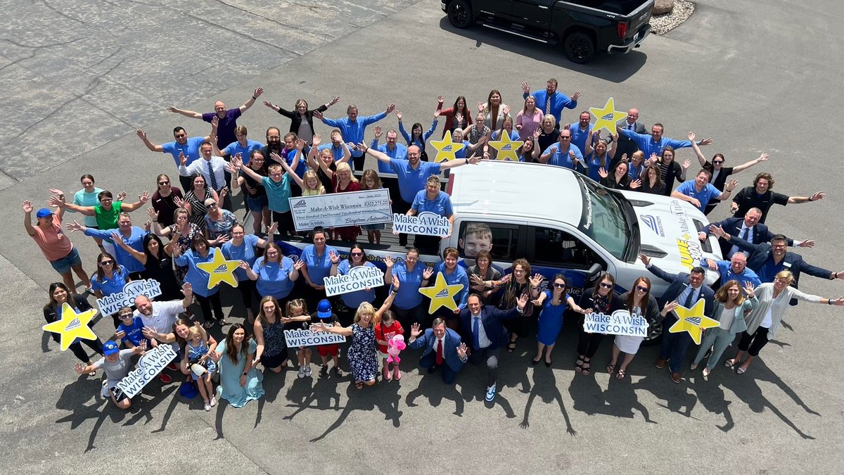 bergstromauto's tweet photo. โค๏ธ Best year ever in our @MakeAWishWI partnership! Thank you! Together, we generated $$$ through car sales, oil changes, test drives & more. Combined, with your help, $302,275 was generated to help kids & their families here in our communities.
#Bpride | #DriveForDreams https://t.co/urjr8LDNkm