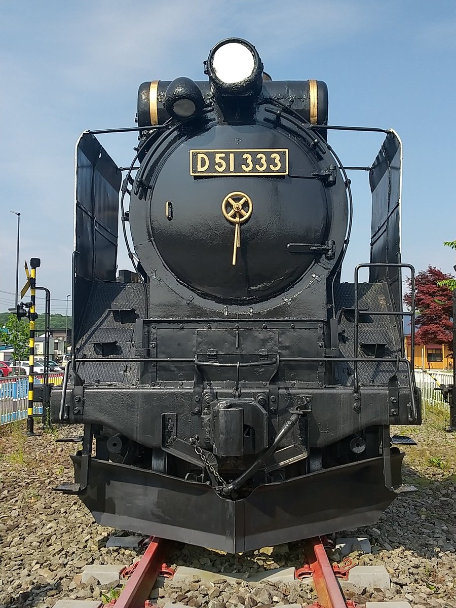 メロスは喜んだ‼️😊#蒸気機関車 #d51 333号機 #保存車両 #白老 #白老