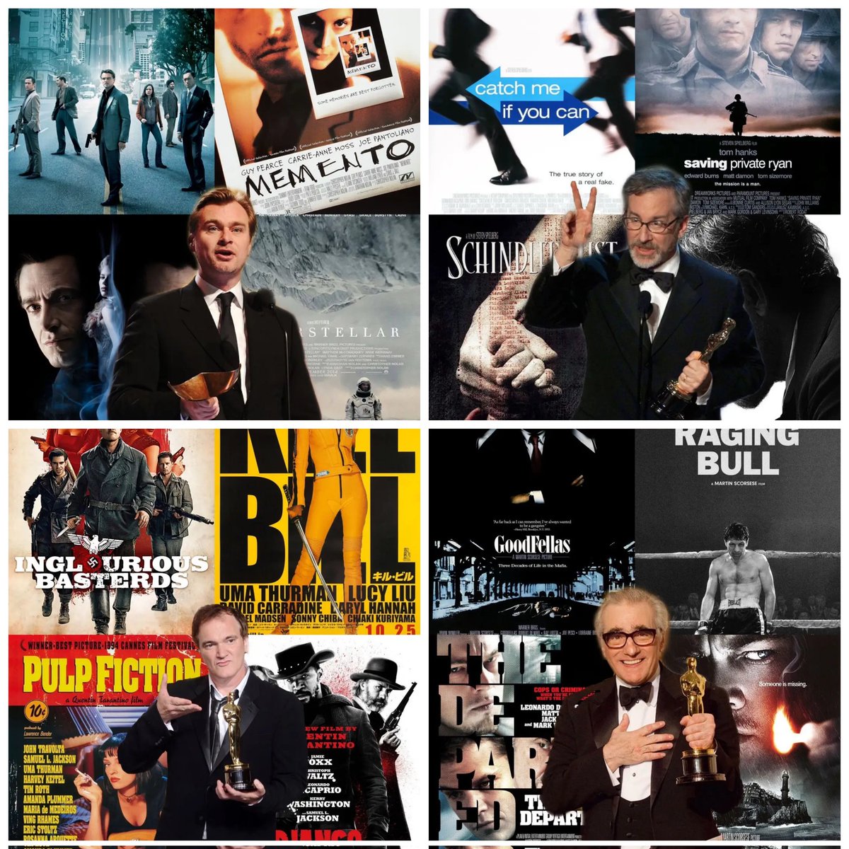 Dos quatro cineastas da imagem qual deles tem a melhor Filmografia?