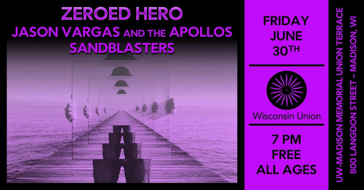 We! Are! Jacked!

All systems GO for a stellar night OUTSIDE tonight at Memorial Union Terrace.

Join us, Jason Vargas &amp; The Apollos, &amp; Sandblasters for rowdy rock ‘n roll, beer, &amp; curds!

Action starts @ 7

We roll @ 9

Bring friends!

Shit, bring enemies; it’ll still be fun!🤣