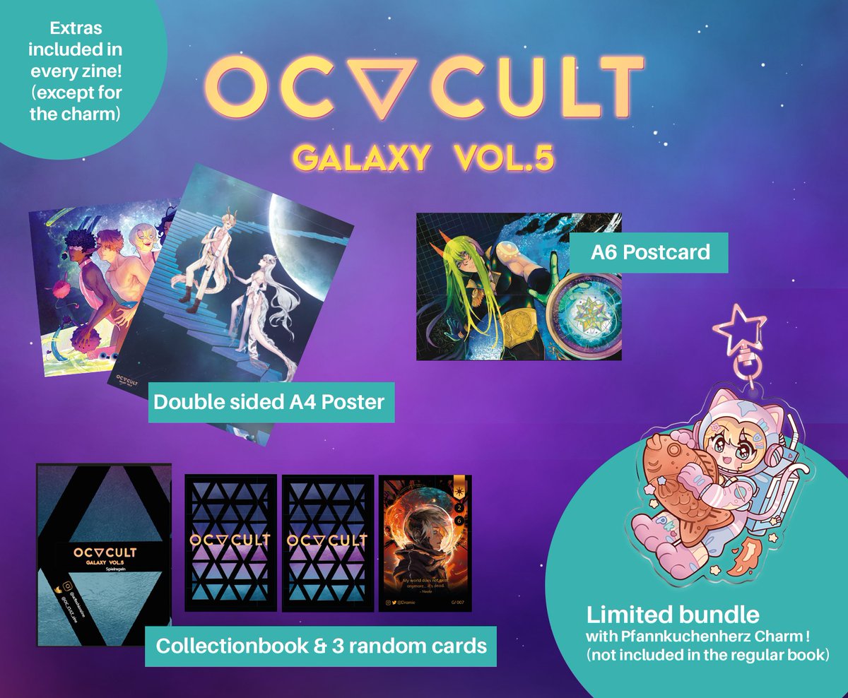 DE: Band 5 der OCCult Reihe ist auf der #Dokomi2023 verfügbar!
Holt euch eure Zines in Halle 3, Tisch C15 bei Kiwi_Kokosnuss ab!

EN: Vol. 5 of the OCCult collection, is available at Dokomi now! Go grab your books at Hall 3, C15 from Kiwir or at participating artists tables! ❤️