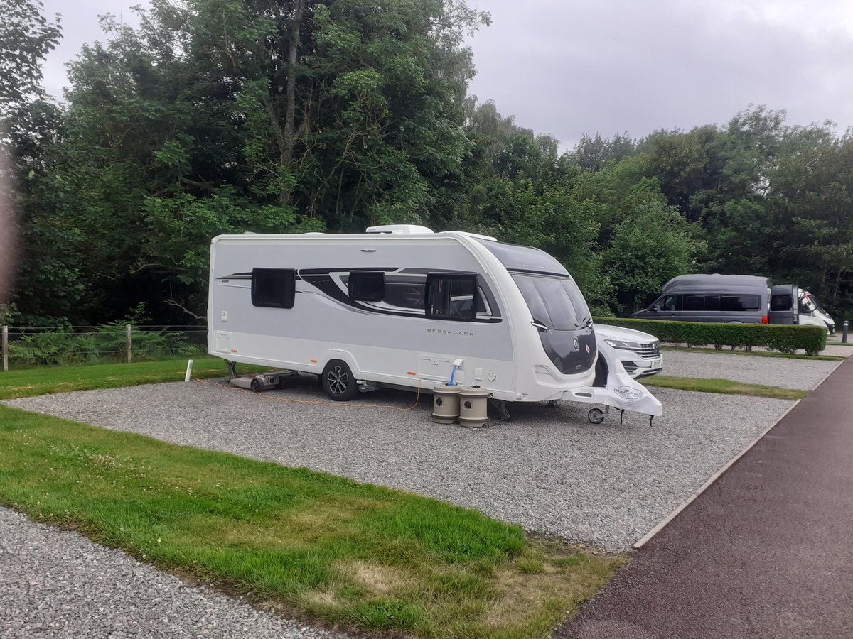 School is out for summer ... First stop Silverbank CAMC site in Banchory.  Encounterd tempest and flood enroute but the Bessacarr 
(Supplied and maintained by <a href="/DuncanCaravans/">Duncan Caravans</a> ) never flinched!