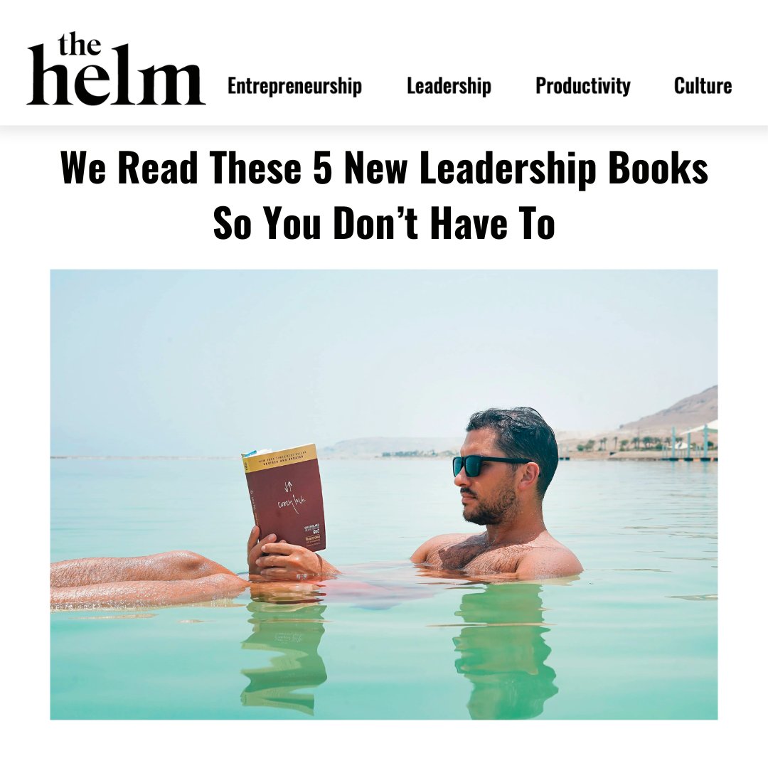 Get that OOO message ready and relax with one (or all) of these summer reading recommendations.

Want to be a better leader? Drop everything and read these 5 new books this summer: bit.ly/3XukOCh