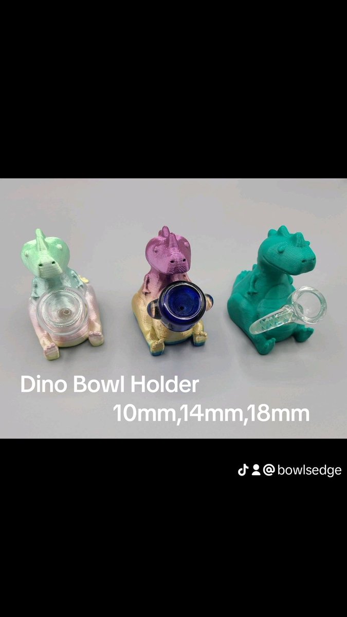This dino bowl holder will be a cute smoking companion and keep your bowls safe. 

#bowlsedge #dinosaur #dino #3d #3dprinttiktok #3dmodeling #3dprinting #smokingaccessories #smokingfetish #etsy #etsyseller #smoking #bongsmoker