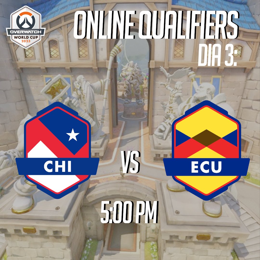 En pocas horas arranca nuestro 3er partido!! :3 vamos tri. Hoy tenemos que romper esa mala racha!!

Recuerden que podrán ver los partidos en los canales oficiales de Overwatch, además, hay drops! Vamoos mi tri !!  #OWWC2023 #Ecuador