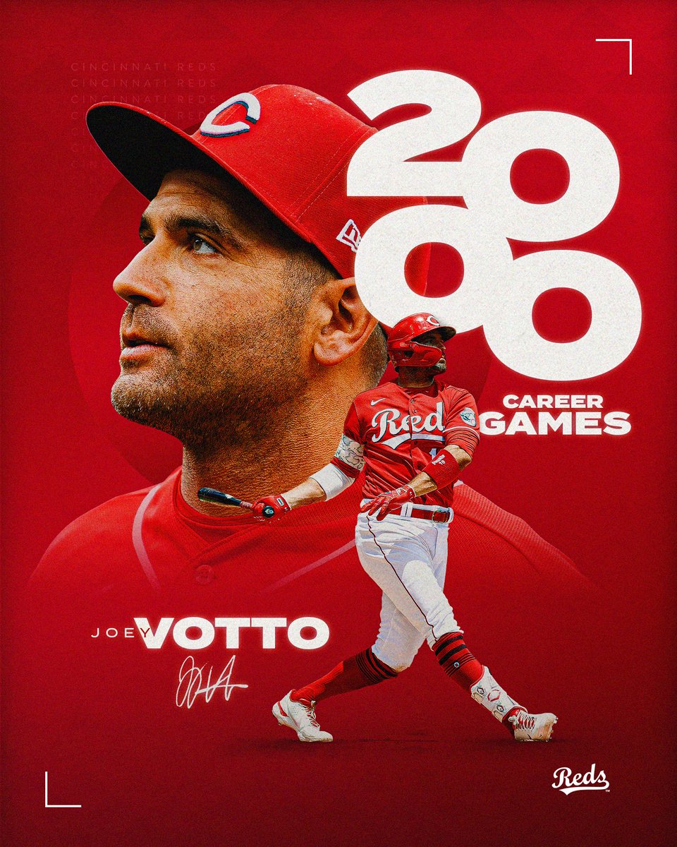 JOEY2K 

2,000 career games as a Red for <a href="/JoeyVotto/">Joey Votto</a>‼️
