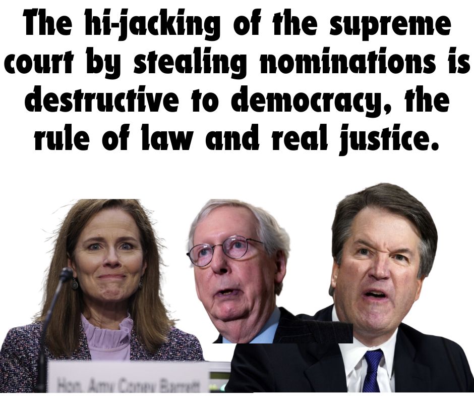 sarabear's tweet image. #SCOTUSisILLEGITIMATE #SCOTUSIsCompromised #SCOTUSReformNow Expanding the court cannot possibly politicize it more than it already has been. @SenateDems @POTUS