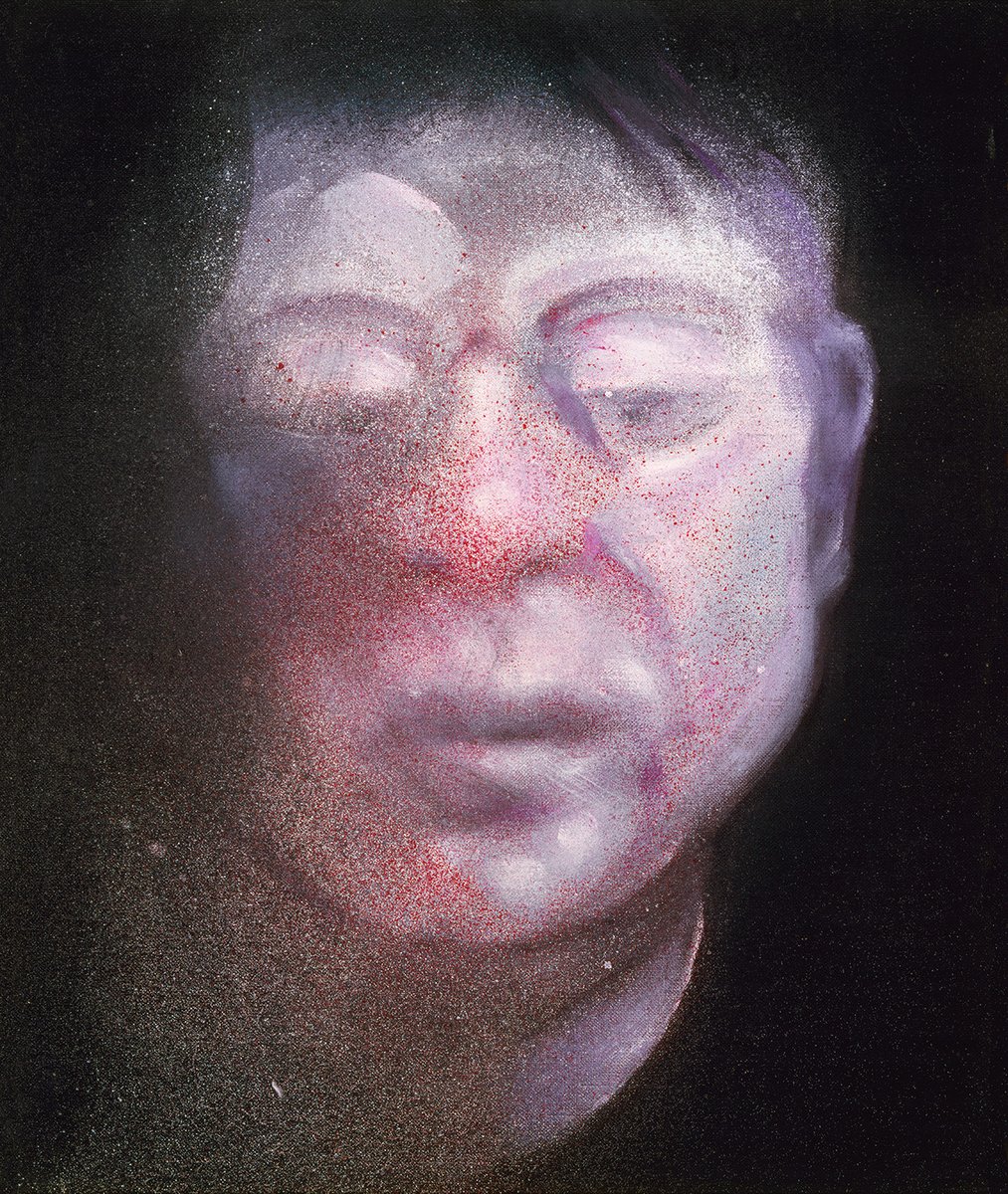 'Self-Portrait', 1987
Oil and aerosol paint on canvas
14 x 12 in. (35.5 x 30.5 cm)

#francisbacon #francisbaconartist #insidefrancisbacon #arthistory #fineart #catalogueraisonee #oiloncanvas