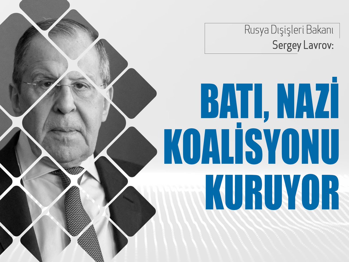 Rusya Dışişleri Bakanı Lavrov:

Batı, Rusya ve Belarus’a karşı Nazi koalisyonu kuruyor