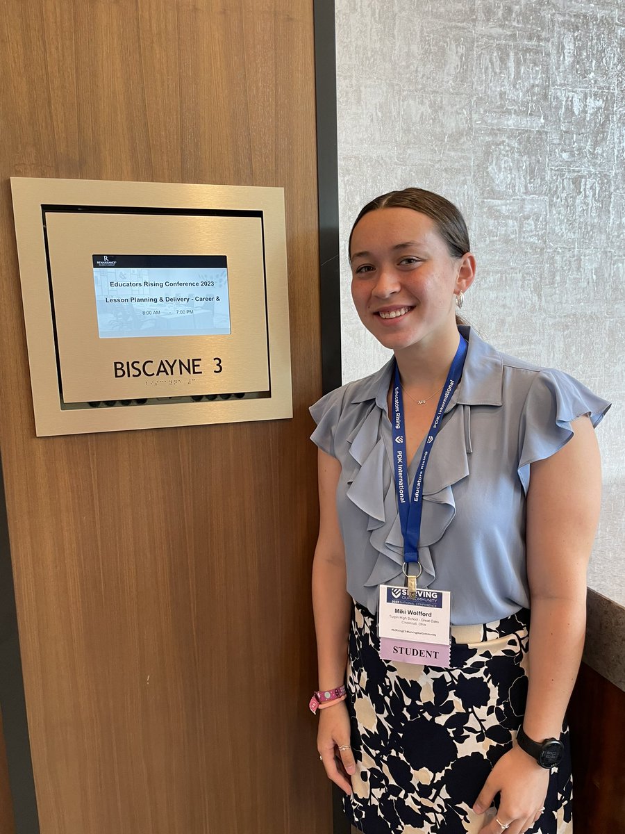 It’s time for Miki to present her Lesson Planning &amp; Delivery CTE project! I am so proud of Miki and all of her hard work. And she is our very first THS student to represent our school twice at Ed Rising Nationals! Miki, you’re AMAZING! Good luck!💛👩‍🏫 <a href="/EducatorsRising/">Educators Rising</a> @THSSpartan
