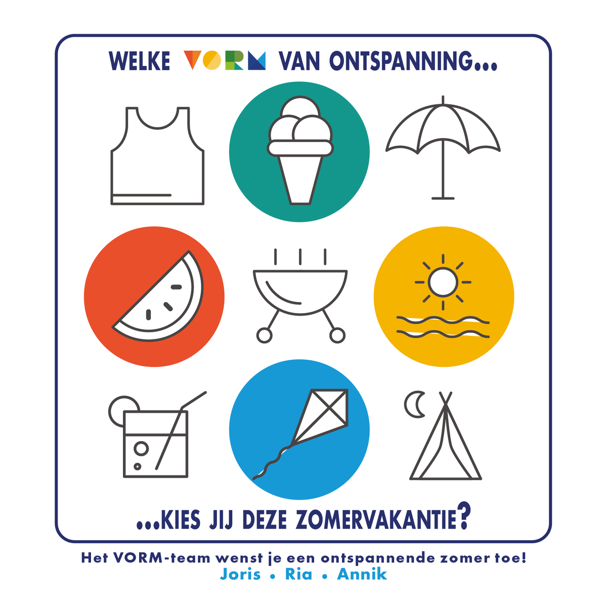 VORMscholen's tweet photo. Geniet van een welverdiende vakantie!
Onze scholen starten alvast met de organisatie van het volgende schooljaar. Inschrijven kan nog tot 5 juli! Berthoutinstituut - Klein Seminarie, @CollegeHagelstein, @COLOMAplus, @SchepMech , @Snor-Duffel, @SRCO, @SUIOLVWaver , @TSM, @UM, @SJH https://t.co/0YZ0Ieo920