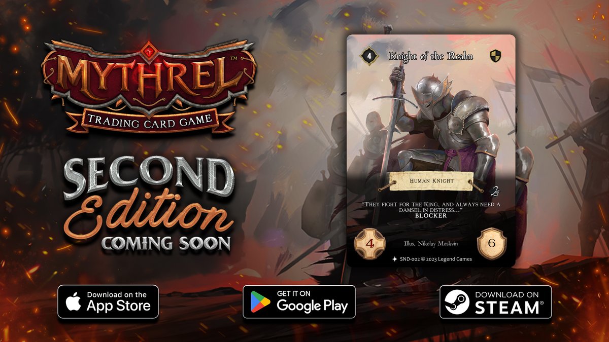 mythreltcg's tweet photo. ✨ Second Edition Sneak Peek by #NikolayMoskvin (Artist from #FaB &amp; #Mythrel.) ✨

⏳<24 hours left to secure your 1st Edition #Kickstarter booster packs on https://t.co/nzWA2xw21o! 

Don't miss out on Entering the Realm before we step into the next chapter.🚀

#tcg #collectibles https://t.co/lSd4NyHl6r