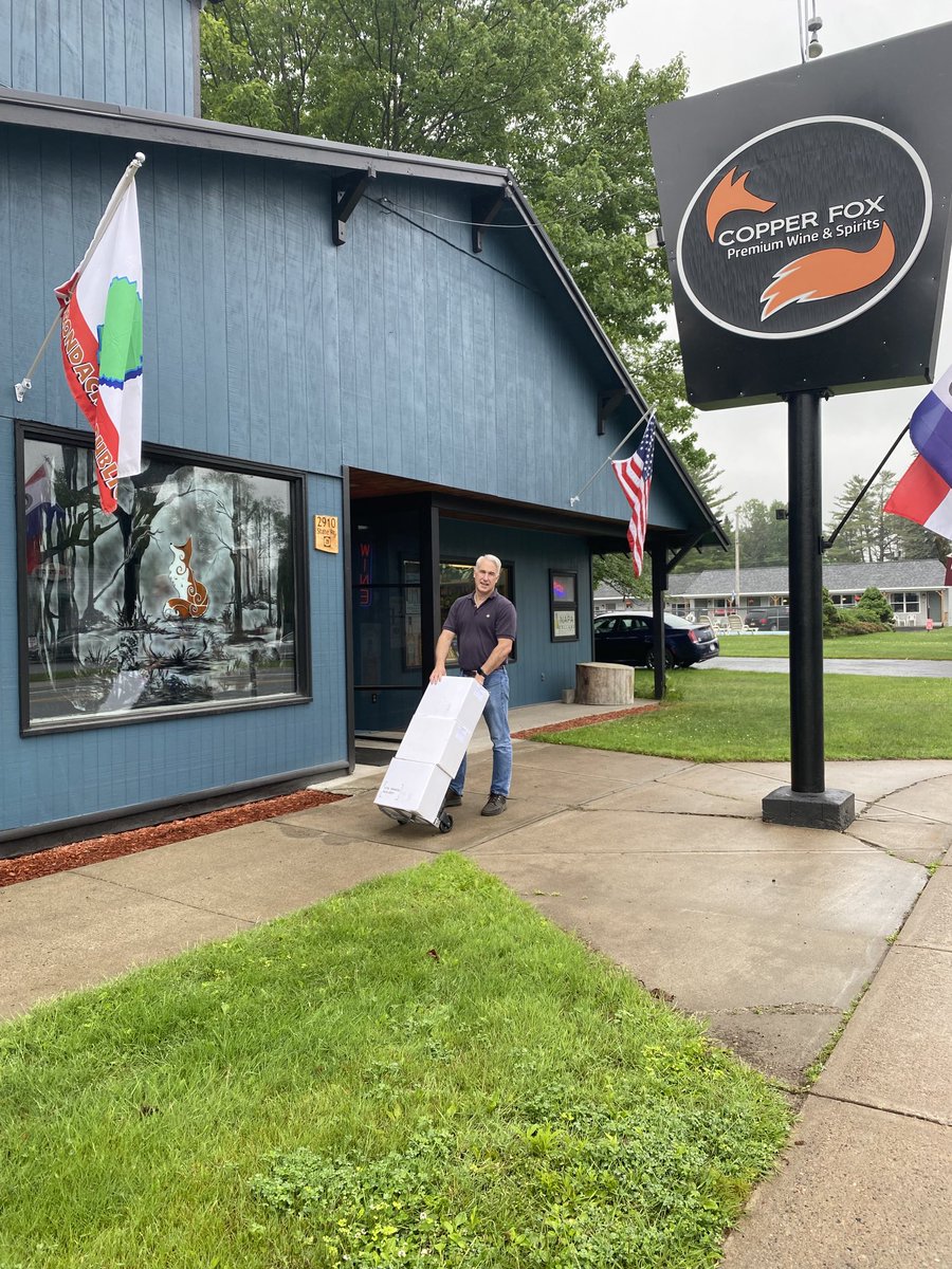 Just delivered our gin, vodka and Aquavit to the Copper Fox in Old Forge #gin #aquavit #vodka #adirondacks #adks #craftdistillery