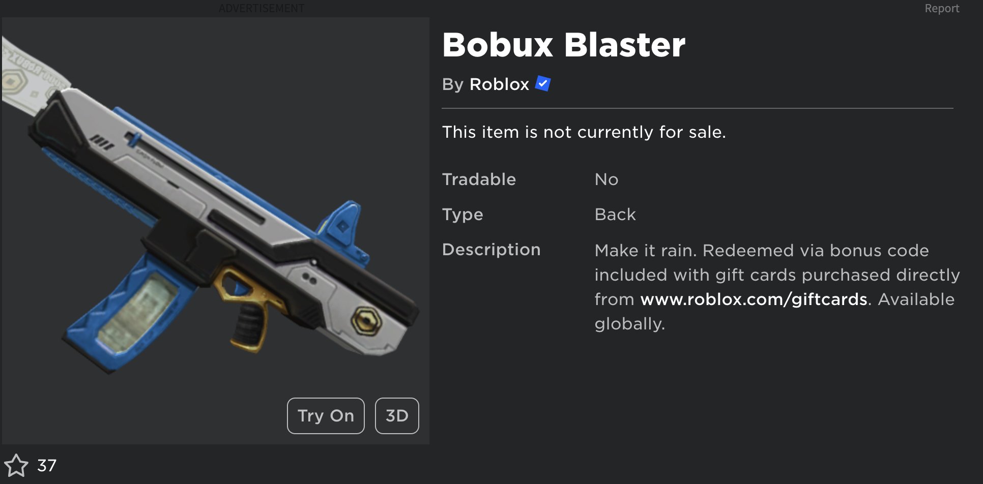 Lily on X: NEW Item with Effects! The Bobux Blaster is a bonus item that  comes with the Roblox site cards in July and it says officially that it's  Available Globally! 💸