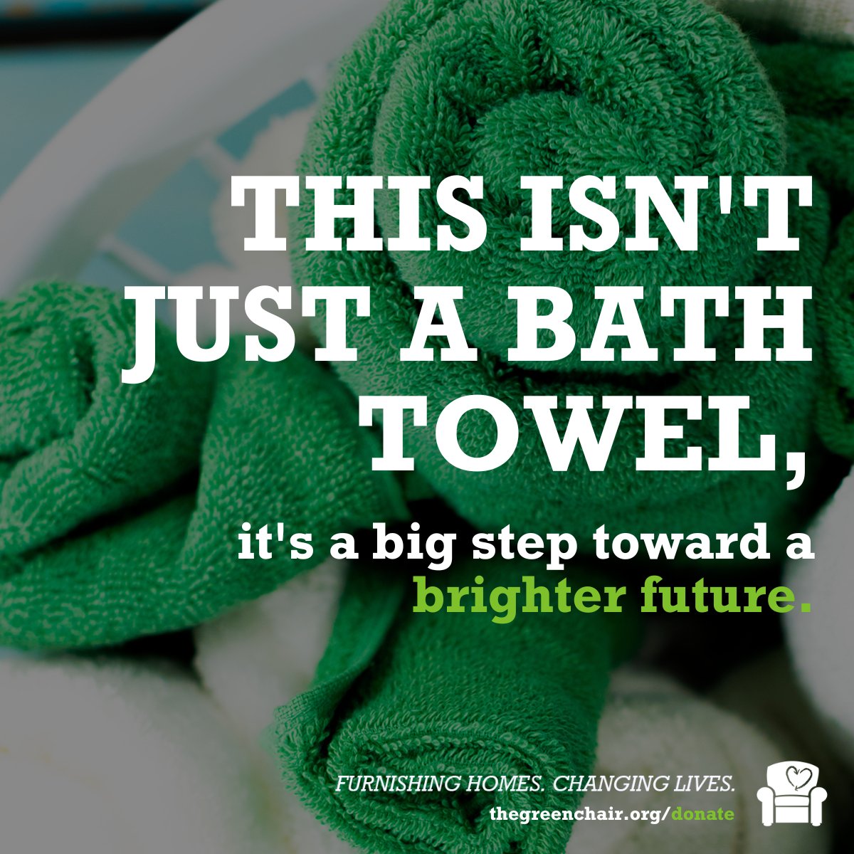 Our supply of towels &amp; bath linens is critically low. Can we count on you?

If you have gently-loved &amp; freshly-laundered towels, washcloths or other linens to donate, you can drop them off Tuesday - Friday: 10 AM - 2 PM. (Excluding July 4th)

// #DoGoodWithGreenChair