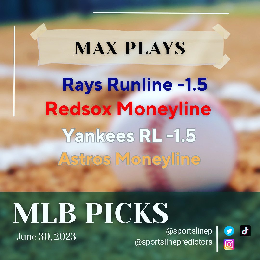 Okay another 3-1 day to follow up a great week. Lets finish this thing off with some amazing plays for today #maxplay #baseball #mlb #freesportspicks #gambling #sportsbetting