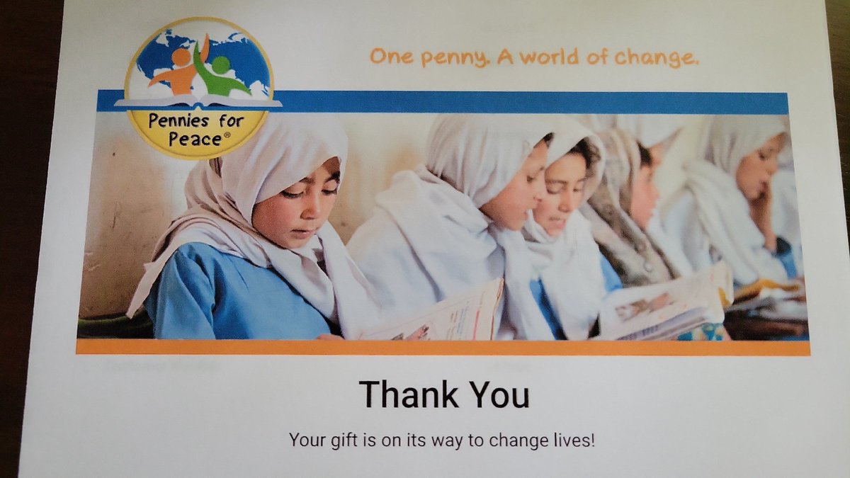Pennies for Peace received $147 today from Ben Franklin Elementary School! We have some amazing future humanitarians! Learners supporting learners... <a href="/JayBilly2/">Jay Billy</a> #bfrocks