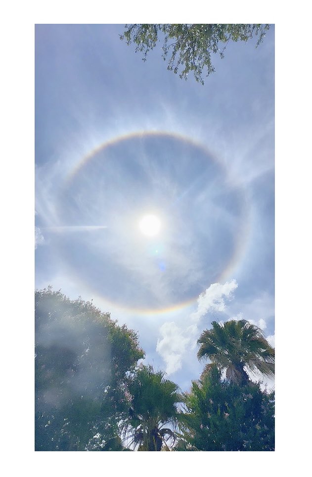 _Cova_Cova's tweet photo. Sun halo in Texas #sun #sunhalo #rainbow #halo @BobVanDillen https://t.co/4cBOZ99Rk6