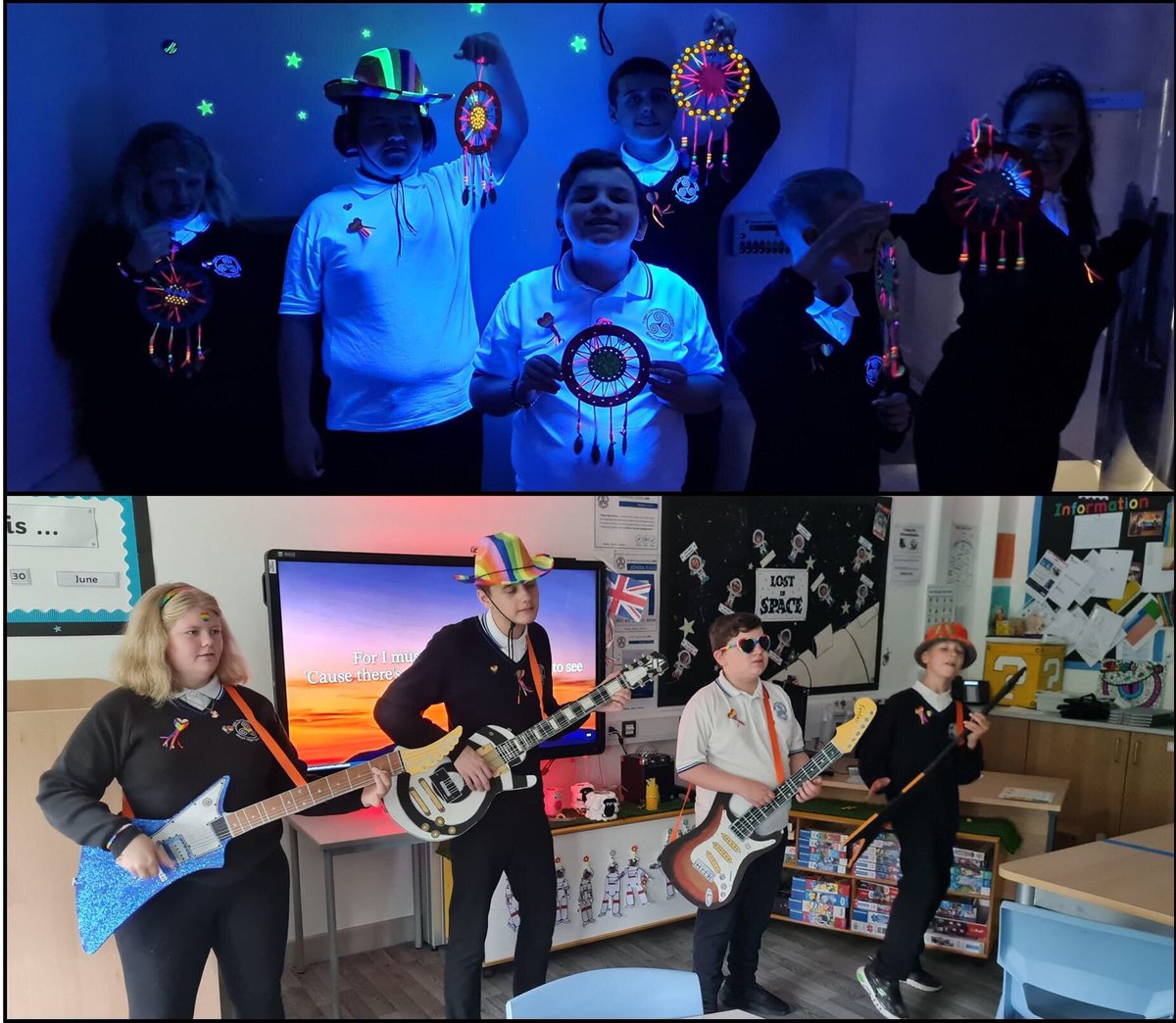 islwynsrb's tweet photo. Ebbw rocked our the end of the week in colourful fashion to celebrate our differences with pride. Our little entertainers had a ball! #stylingitout #weareallunique #proudofwhoweare https://t.co/z6Vs1kaovc