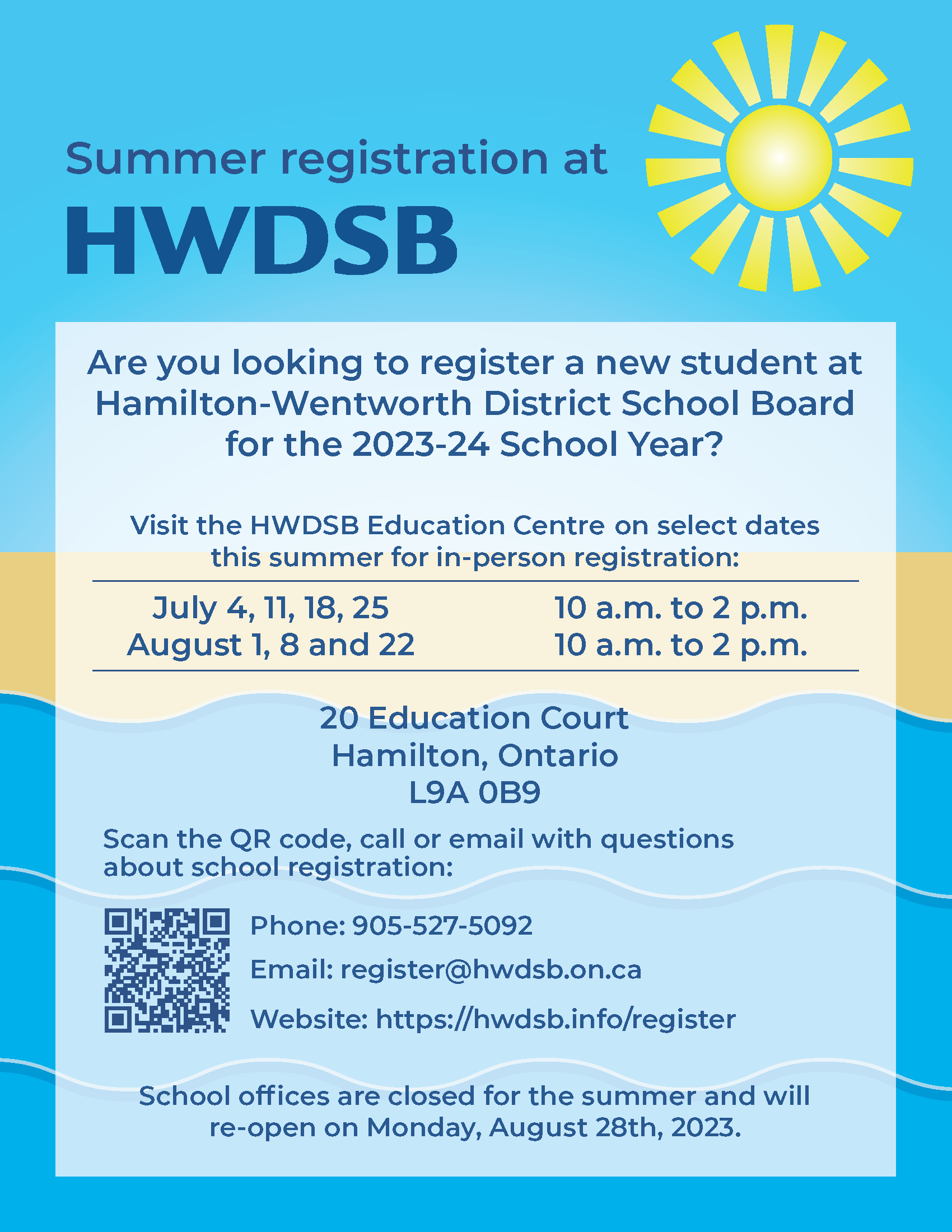 HWDSB on Twitter "Are you looking to register a new student for the