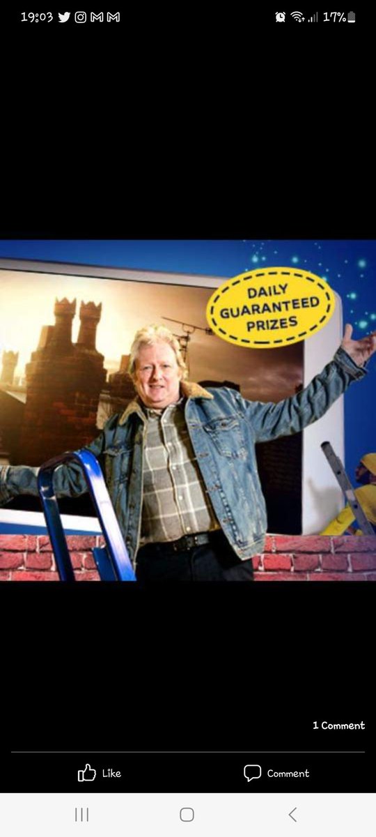 HeldaMay's tweet photo. @charlie_lawson1 hey you done video for my partner Vee today, I asked you to say its " it's me so it is" from an advert you done years ago. I thought it was the lottery, she thinks its Gala bingo can't find the advert online, we found this picture. Can you remember what it was? https://t.co/m5hOdR9WJG