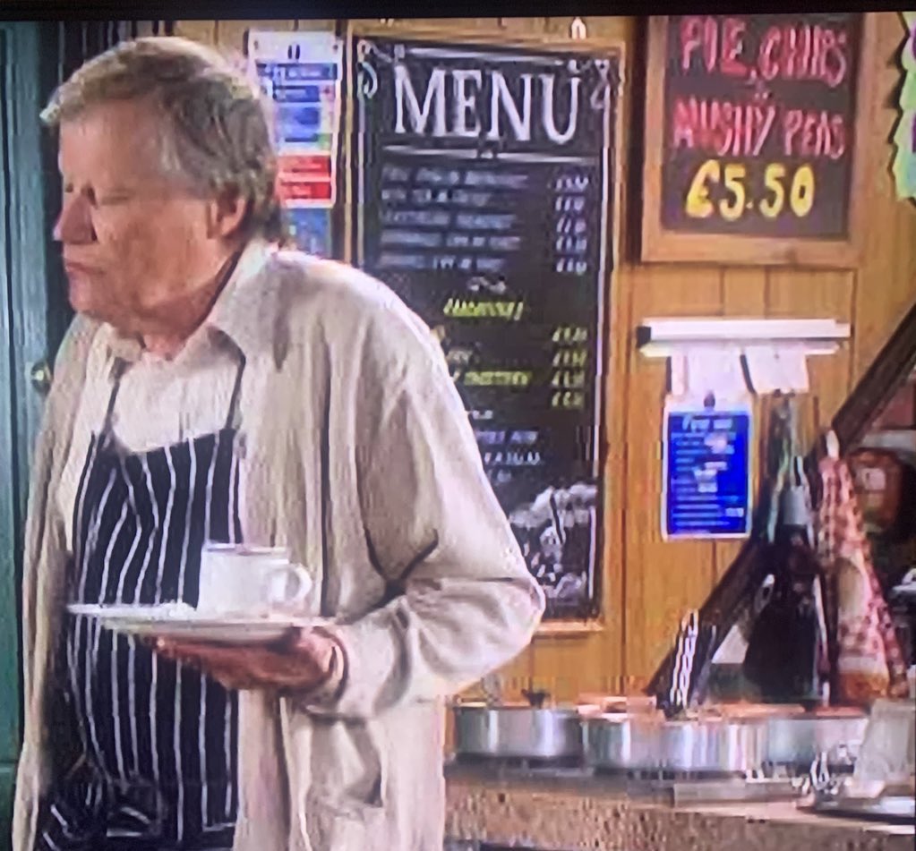 Inflation is real. Roy Cropper has had to put up the price of Pie, Chips &amp; Mushy Peas by 112% in the last 3 months. #CostOfLivingCrisis <a href="/MartinSLewis/">Martin Lewis</a> <a href="/Peston/">Robert Peston</a> <a href="/CorrieBlimey/">Corrie Blimey</a> #Corrie