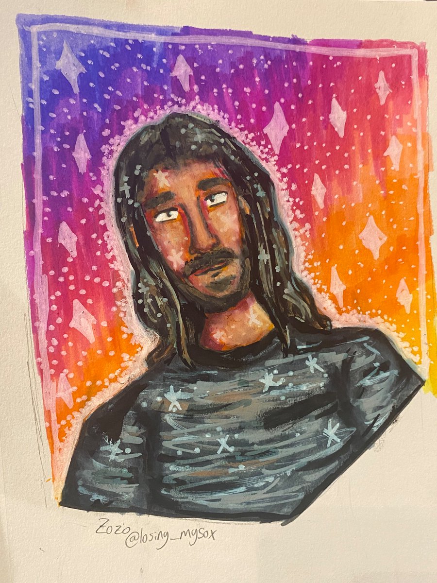 losing_mysox's tweet image. Day SEVEN of random ajr art until TMM is announced (1 WEEK!!!) (traditional art edition)