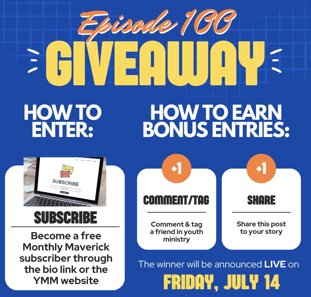 YMM_Podcast's tweet photo. 🚨🚨EPISODE 100 MILESTONE GUEST &amp; FIVEAWAY DETAILS 🚨🚨

Subscribe (for free) to The Monthly Maverick via our bio link or website to receive the majority of YMM future content AND be entered to win this exciting giveaway! Must subscribe to enter. Likes and RTs = bonus entries. https://t.co/tILjQI5hkD