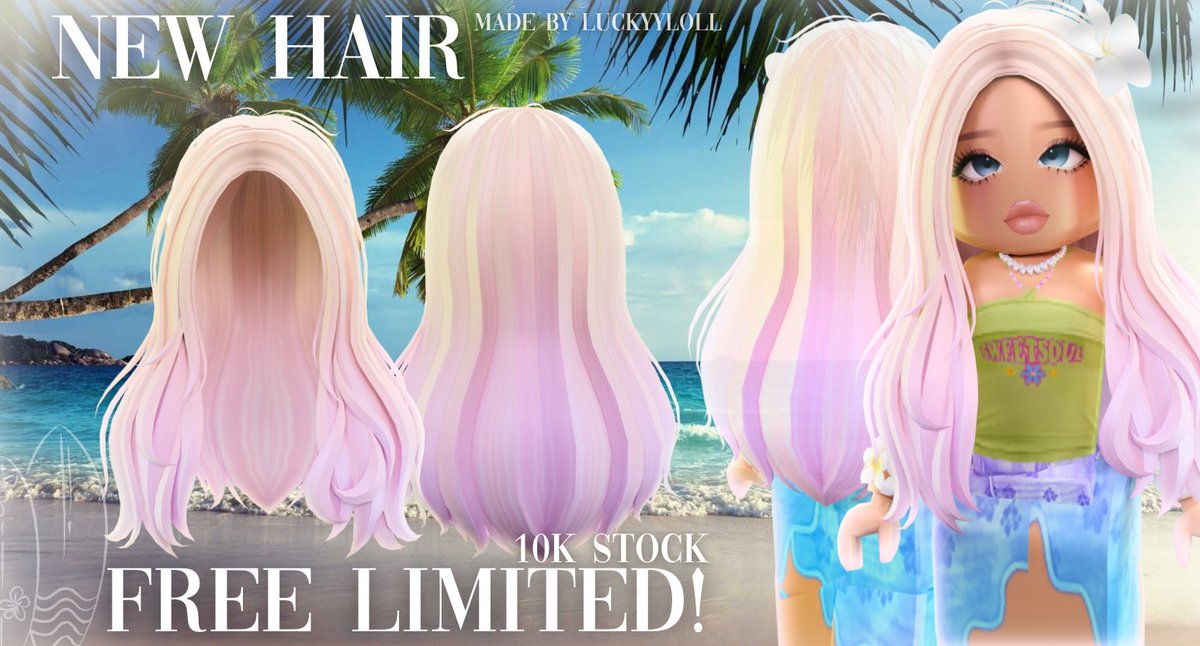 PointMelon on X: @luckyyloll & i gonna drop this cute lil free limited hair  Wednesday @ 8pm EST #robloxugc #robloxdev #roblox   / X