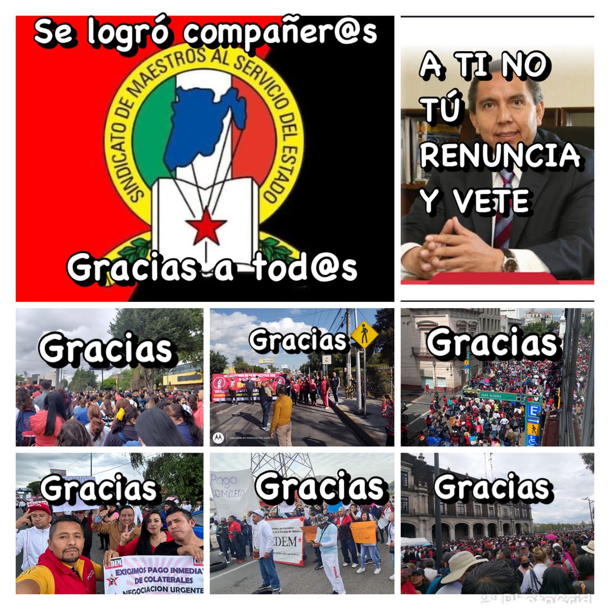 MrProfee's tweet photo. Hoy el magisterio salió a marchar otra vez y demostró SU PODER, esto apenas INICIÓ @alfredodelmazo  @SMSEMmx  @geramonro05 @TinocoGRogelio el pago del incremento salarial y el retroactivo lo queremos a la brevedad, con mi salario NO.  #ViernesDeLucha https://t.co/J19xhh5Bio