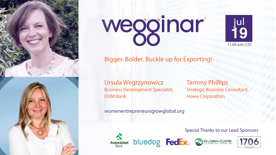 wegg® (@weggtoday) on Twitter photo Bigger. BOLDER. Buckle up for #Exporting! Join us 7/19 at 11 AM CT when experts from <a href="/EximBankUS/">Export-Import Bank</a> and <a href="/Howecorp/">Howe Corporation</a> will be talking about #exportfinancing + #exportgrowth. Speakers: #UrsulaWegrzynowicz + #TammyPhillips former CEO/Pres. of <a href="/Howecorp/">Howe Corporation</a>. bit.ly/3PUZl3J (n/c) Bigger. BOLDER. Buckle up for #Exporting! Join us 7/19 at 11 AM CT when experts from <a href="/EximBankUS/">Export-Import Bank</a> and <a href="/Howecorp/">Howe Corporation</a> will be talking about #exportfinancing + #exportgrowth. Speakers: #UrsulaWegrzynowicz + #TammyPhillips former CEO/Pres. of <a href="/Howecorp/">Howe Corporation</a>. bit.ly/3PUZl3J (n/c)