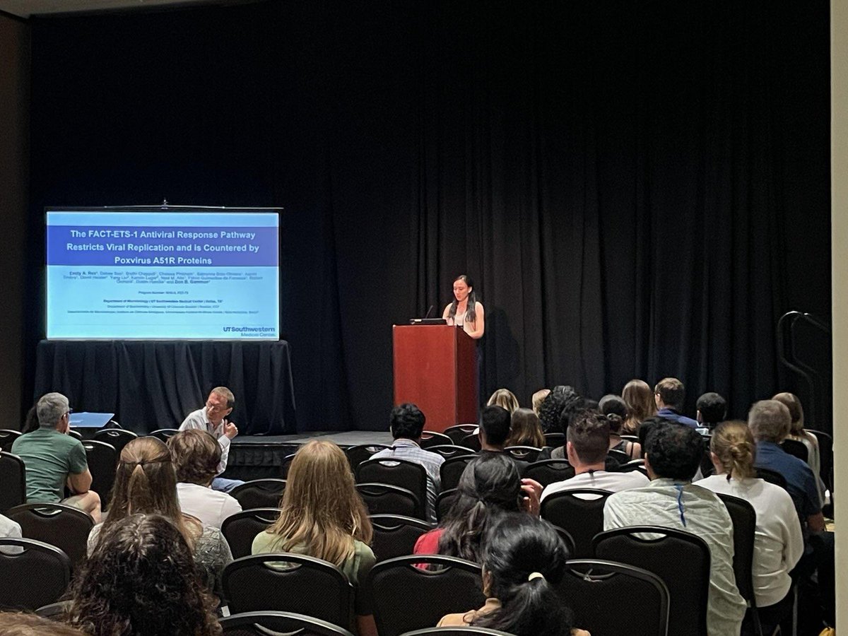 GammonLab's tweet photo. As #ASV2023 comes to a close, I'd like to congratulate two students in the lab! Emily Rex on her Flash-Talk and poster as well as @ScienceyNina on her oral presentation in the Arboviruses section. https://t.co/lJeuHTHGd7