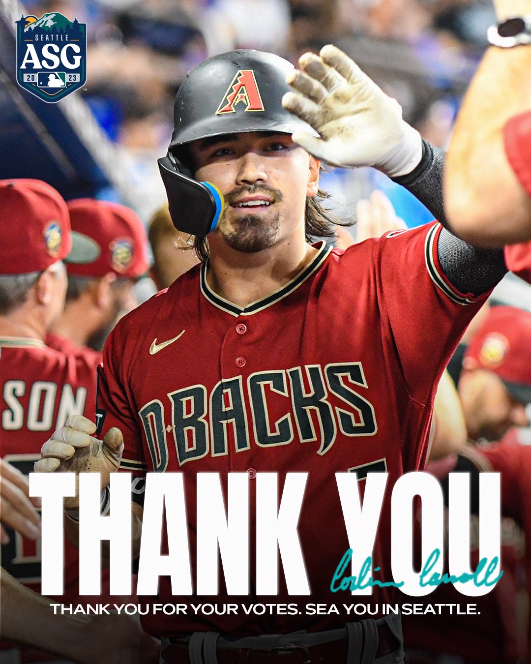 Corbin Carroll on X: Thank you everyone who voted to make a dream come  true! Being able to play my first All-Star game in my hometown is going to  be a memory