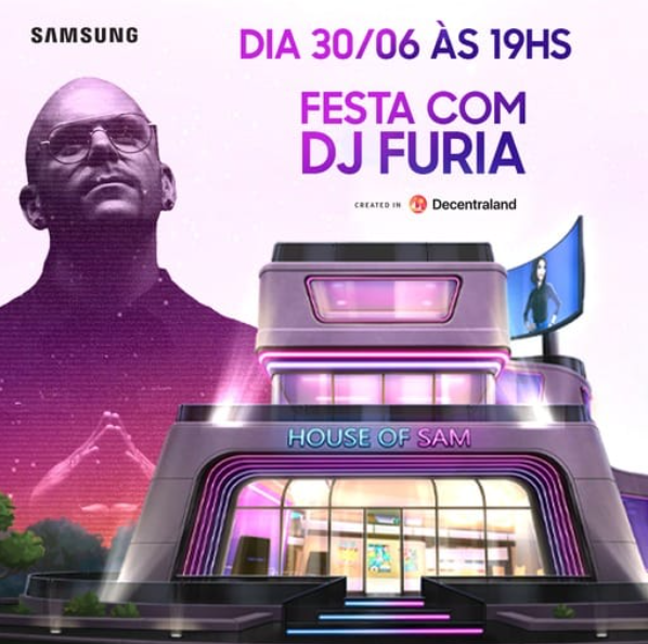 DCL_Hispano's tweet photo. Esta noche 06/30 a las 7:00PM, @FuriaXTR estará en #HouseofSam da @Samsung con la mejor música! (102.84) en @decentraland. Gracias a @atrovenado
#ATRMetaversoEventos en la organización de eventos en el Metaverso" #decentraland #Samsung No te lo pierdas!
https://t.co/wnvaheITjS https://t.co/CATKdW8v1O