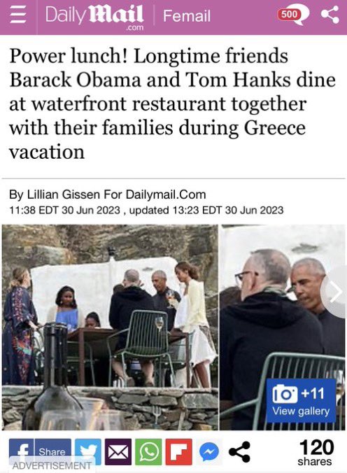 Michelle Obama is calling America racist even though it elected her black husband to be President twice and allows her to criticize our Supreme Court from a mega yacht in Greece

SO OPPRESSIVE!