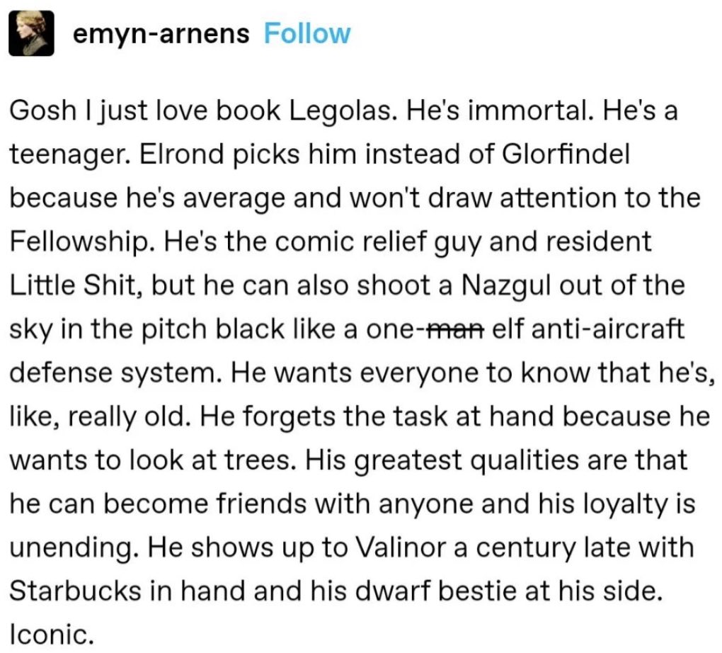 thinking about this post of Legolas