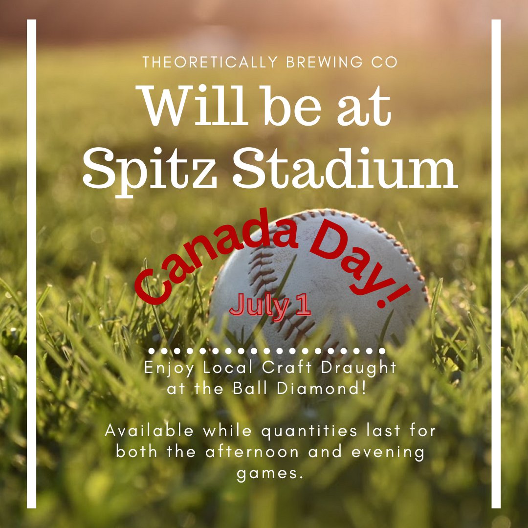 Theoretically Brewing Co. (@theorybrew) on Twitter photo Our Taproom will be CLOSED on Canada Day, because we'll be busy pouring beer at the ball game! See you at the <a href="/lethbridgebulls/">Lethbridge Bulls</a> games!
#LoveLocal #SupportLocal Our Taproom will be CLOSED on Canada Day, because we'll be busy pouring beer at the ball game! See you at the <a href="/lethbridgebulls/">Lethbridge Bulls</a> games!
#LoveLocal #SupportLocal