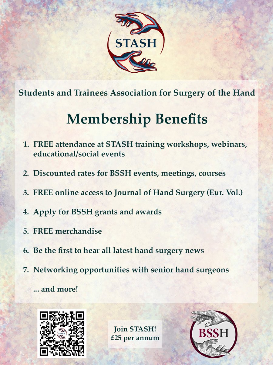 STASH (@stash_bssh) on Twitter photo So go ahead and…
… join STASH 👉 bssh.ac.uk/about/join_bss…
… follow <a href="/BSSHand/">British Society for Surgery of the Hand</a> for all future STASH updates
… 💻 stay in touch via stash@bssh.ac.uk So go ahead and…
… join STASH 👉 bssh.ac.uk/about/join_bss…
… follow <a href="/BSSHand/">British Society for Surgery of the Hand</a> for all future STASH updates
… 💻 stay in touch via stash@bssh.ac.uk
